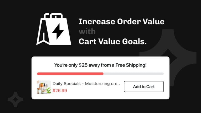 Increase order value with shopify free shipping bar application