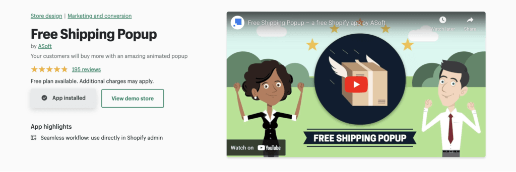 shopify Free Shipping Popup