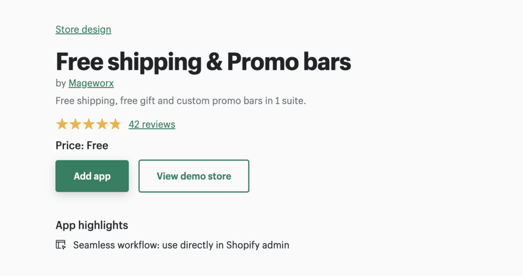 Shopify Free shipping & Promo bars