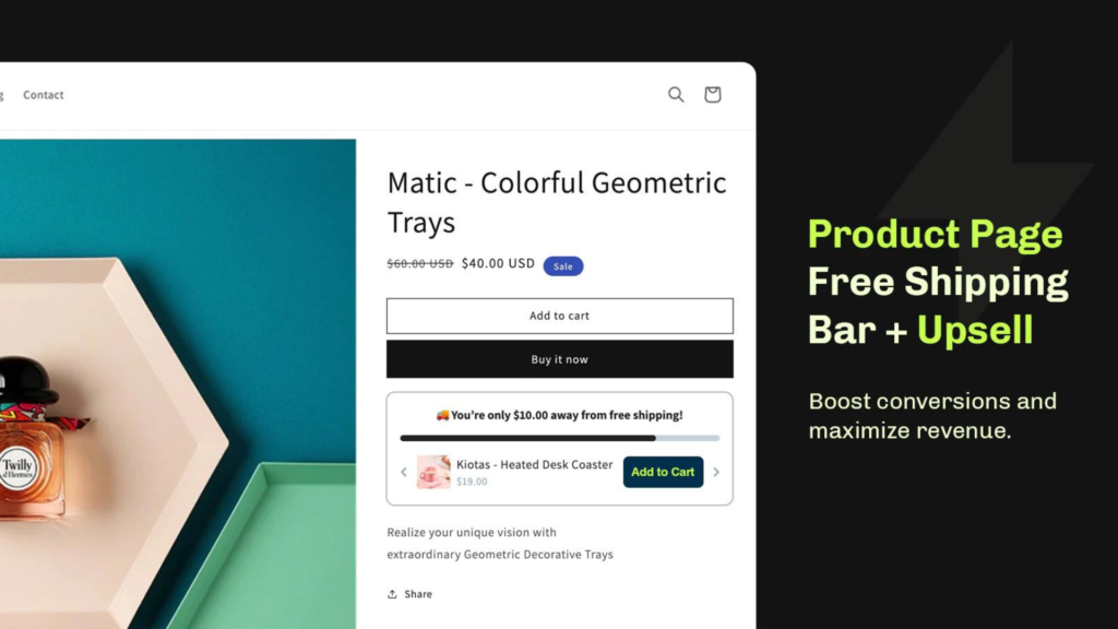 Shopify Free Shipping with Essential Free Shipping Bar App