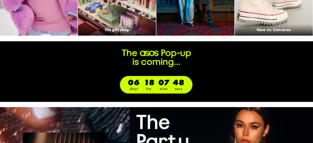 Asos Countdown Timer Announcement Bar