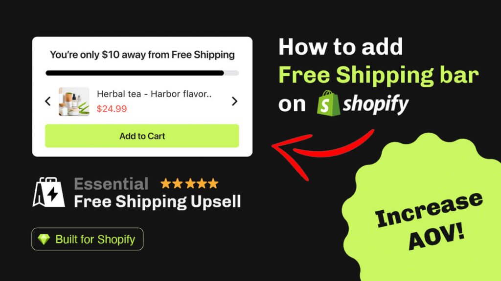 how to add free shipping bar on shopify