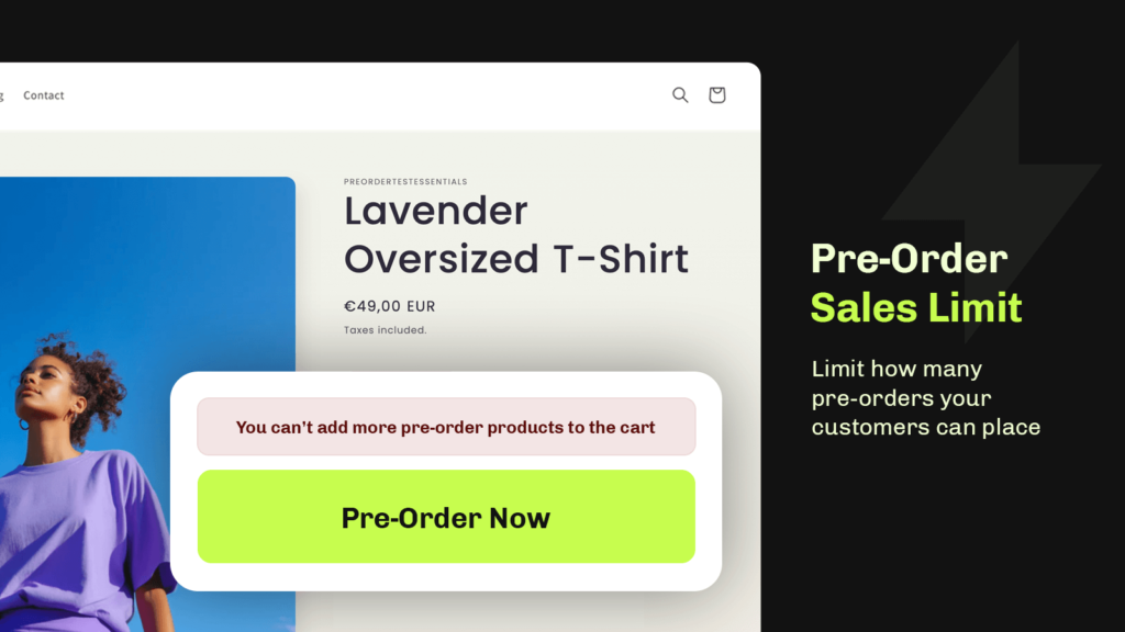 Essential Shopify preorder app can limit pre-order sales