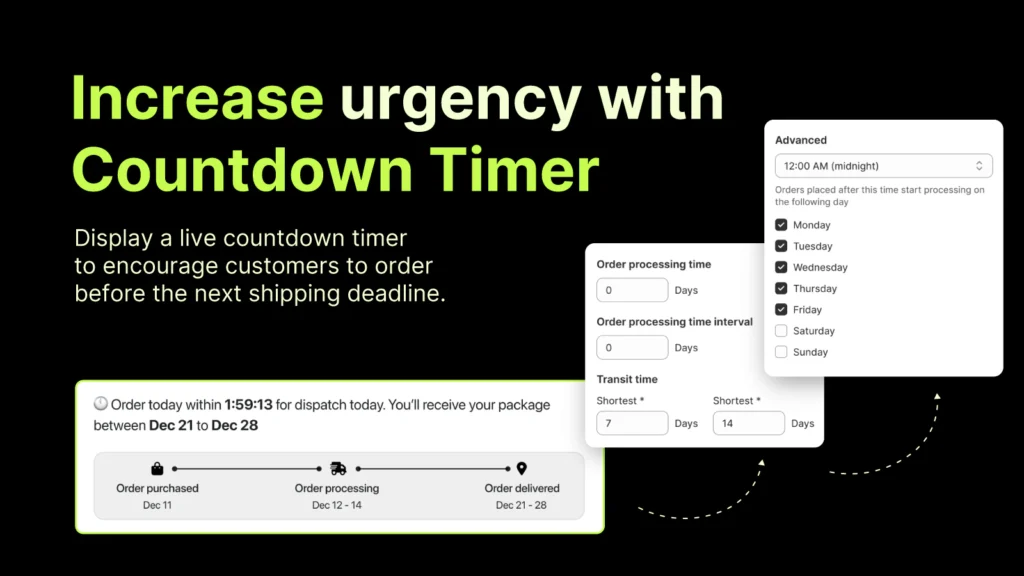 increase urgency with countdown timer