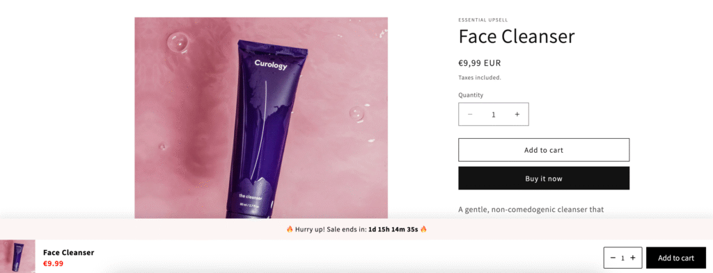 how does Shopify sticky add to cart look like 